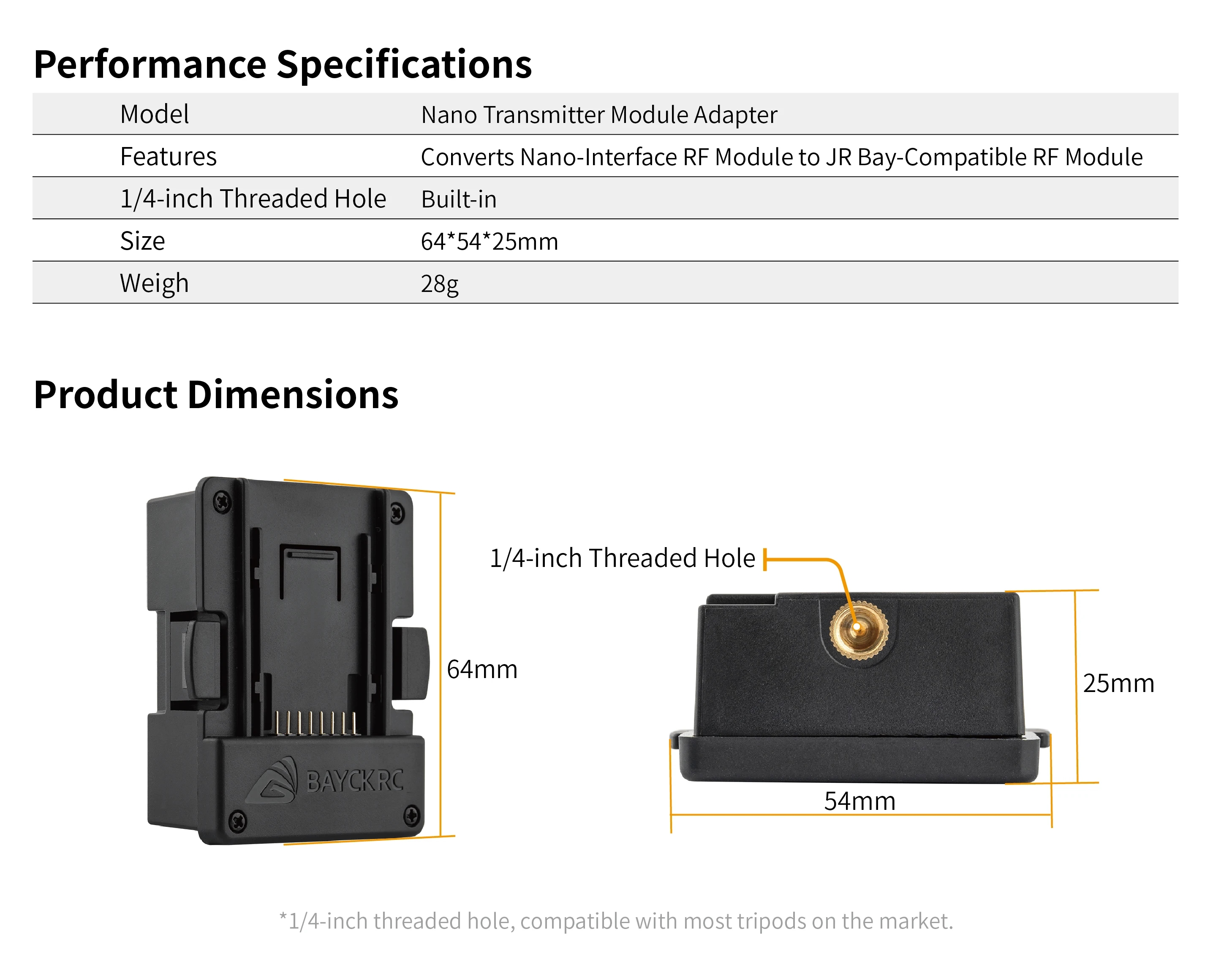 BAYCKRC NANO Transmitter Module Adapter JR converter Nano interface ...