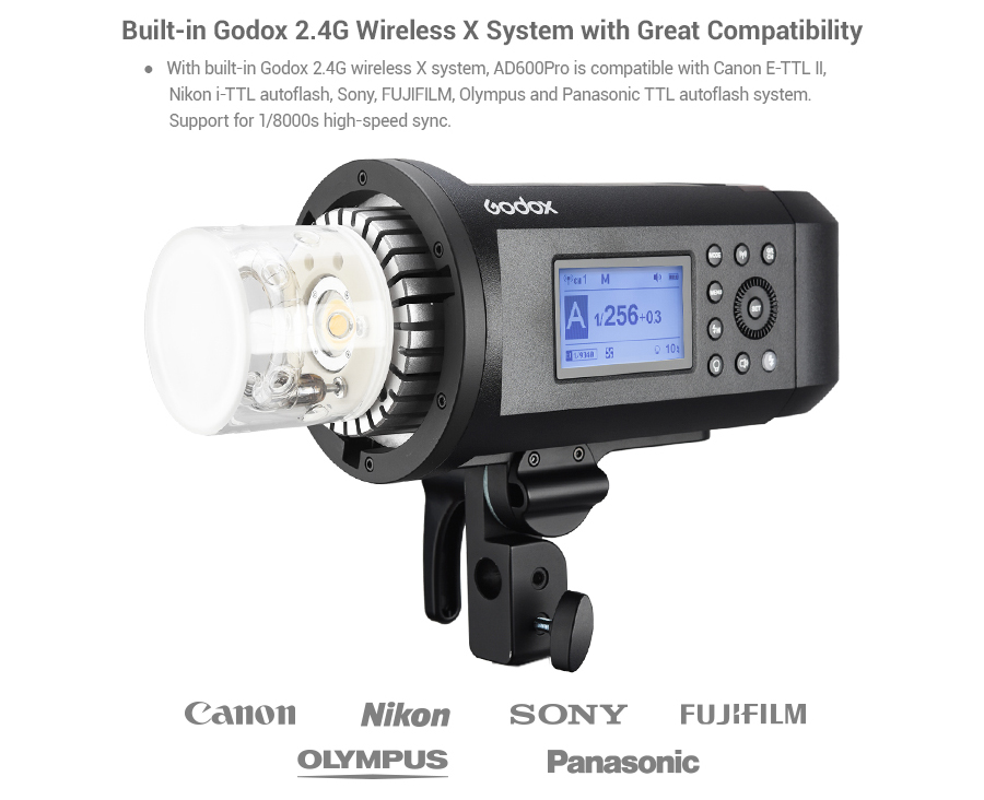 Godox AD600Pro Outdoor Flash 600W AD600 Pro Li-on Battery TTL HSS Built ...