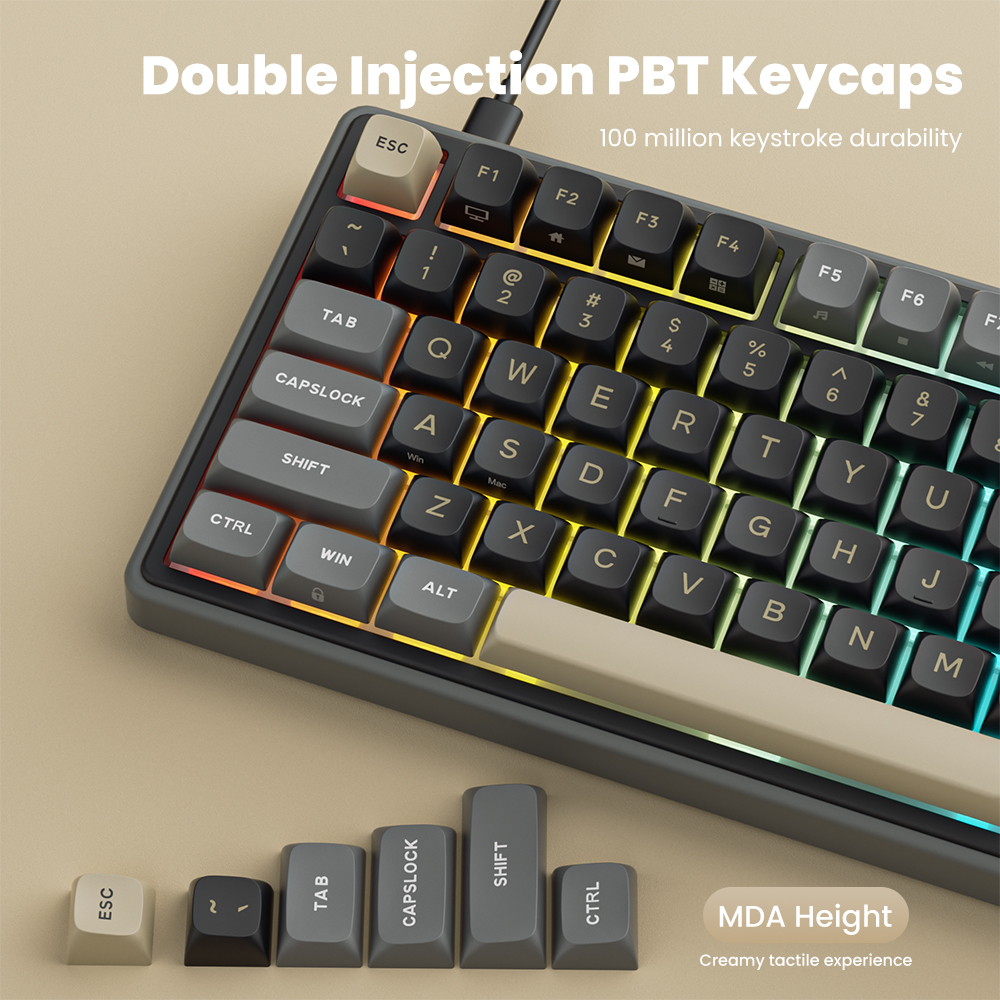 Royal Kludge RK R98Pro Phantom 98 Key RGB Wired With Knob Mechanical ...