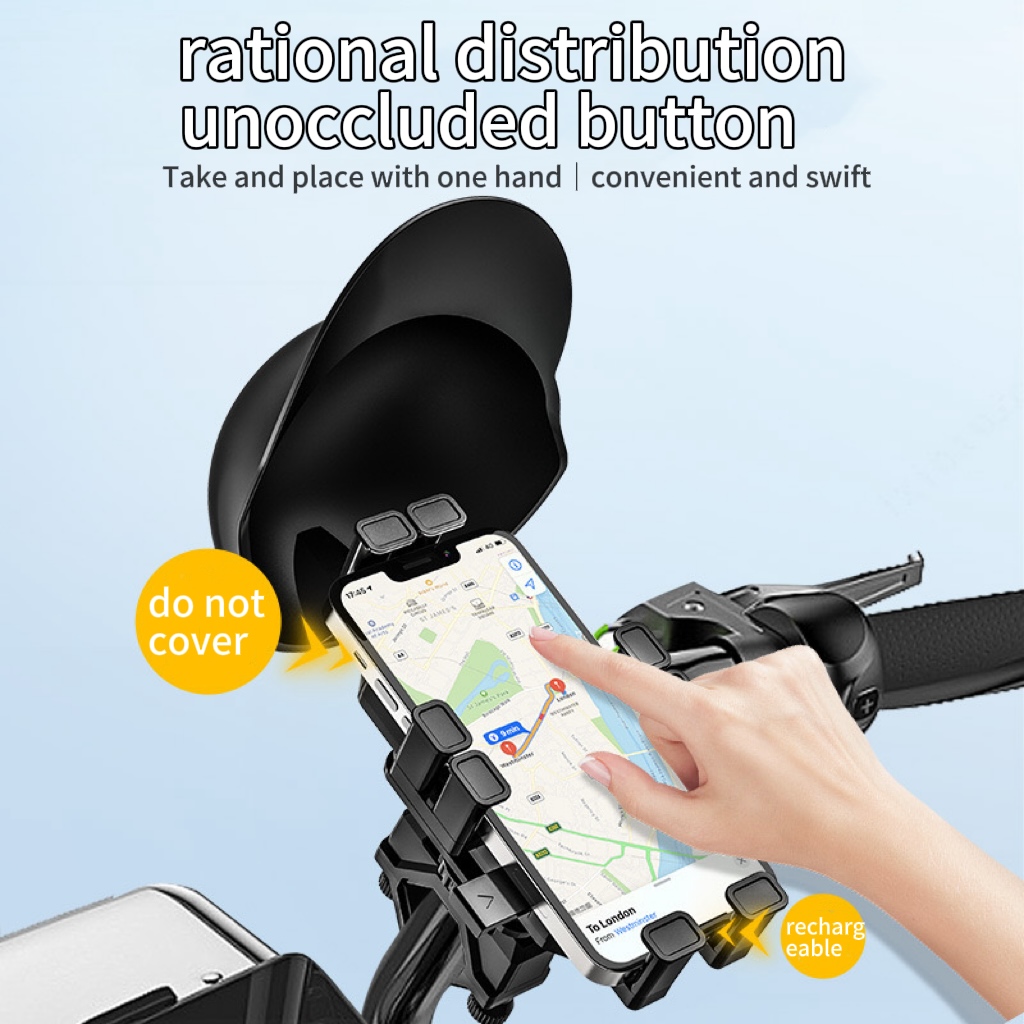 MOGGAM Motorcycle Mobile Stand - Mobile Phone Holder - Anti-Vibration Mobile Stand For Scooter