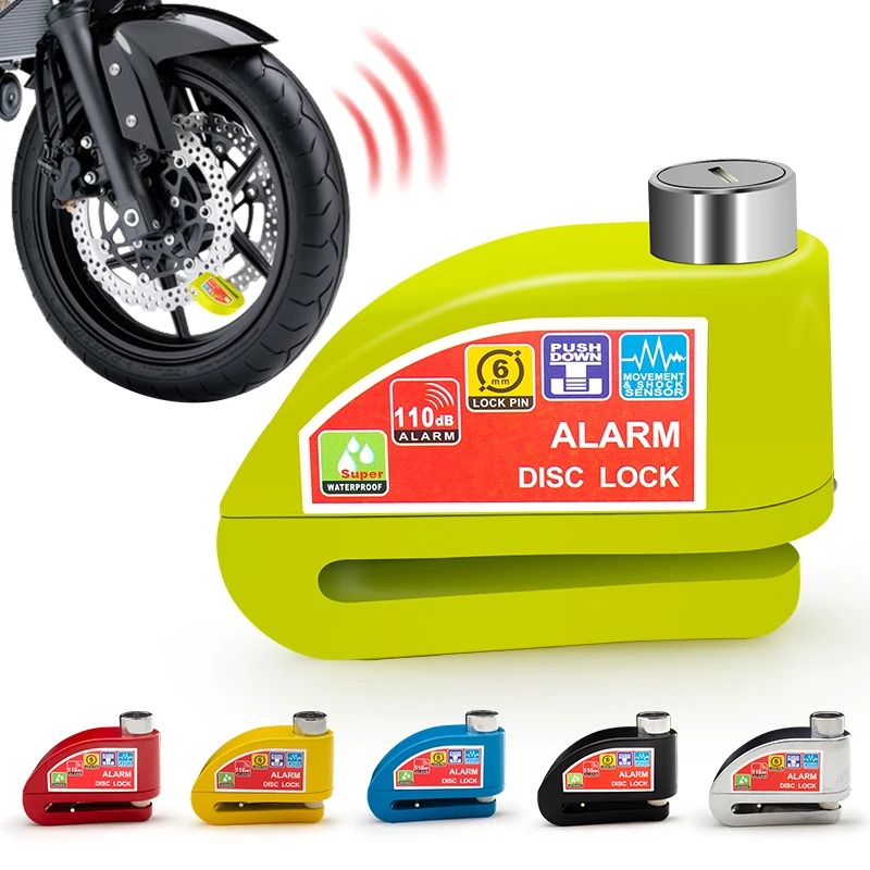 Safety Padlock Alarm Lock for Motorcycle and Bicycle, Anti-Theft Disc ...