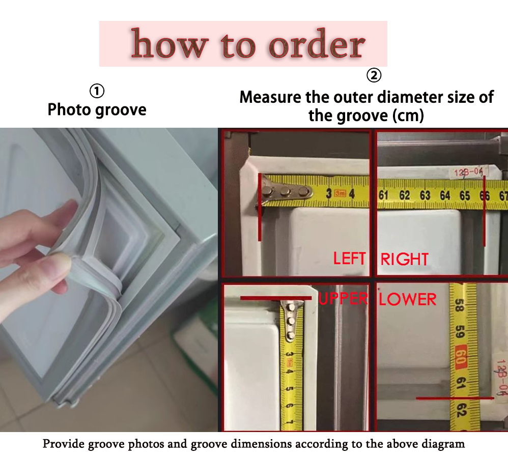Commercial refrigerator rubber custom freezer seal strips four-door six ...