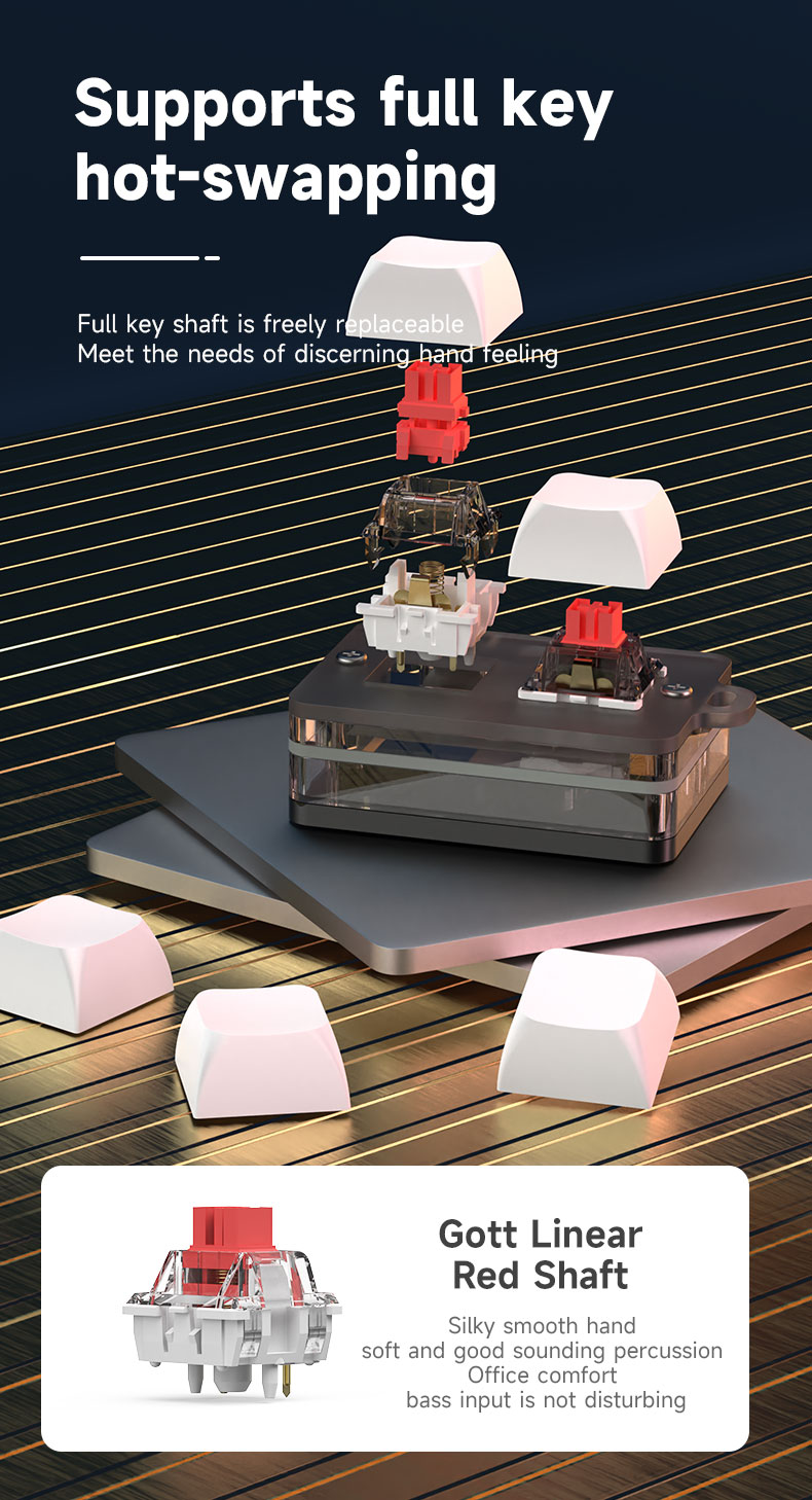 Copy Paste Shortcut Keyboard 2 Keys Programmable Mini Keypad Hot-Swap ...