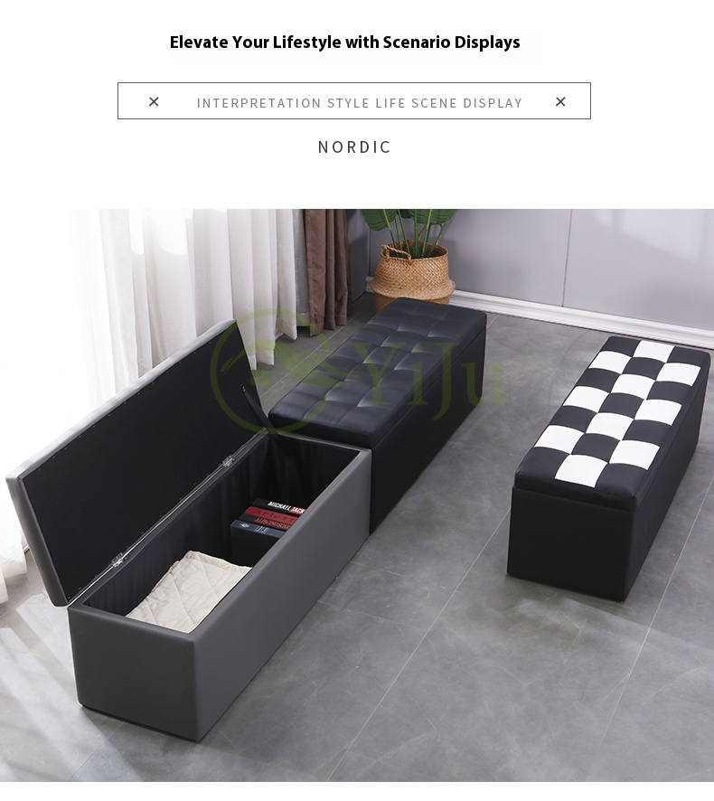 【𝟐-𝟑 𝐝𝐚𝐲𝐬 𝐝𝐞𝐥𝐢𝐯𝐞𝐫𝐲】Storage Sofa Stool 2 In 1 𝟳𝟲𝗖𝗠 Leather Large ...