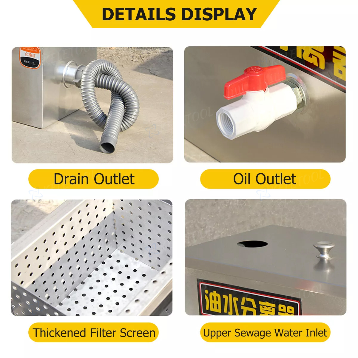 Stainless Steel Grease Trap Interceptor Oil Water Separator For ...
