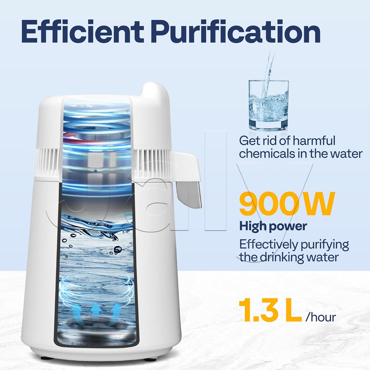750W 1.1 Gallon/4L Water Distiller Countertop Water Distiller Machine ...