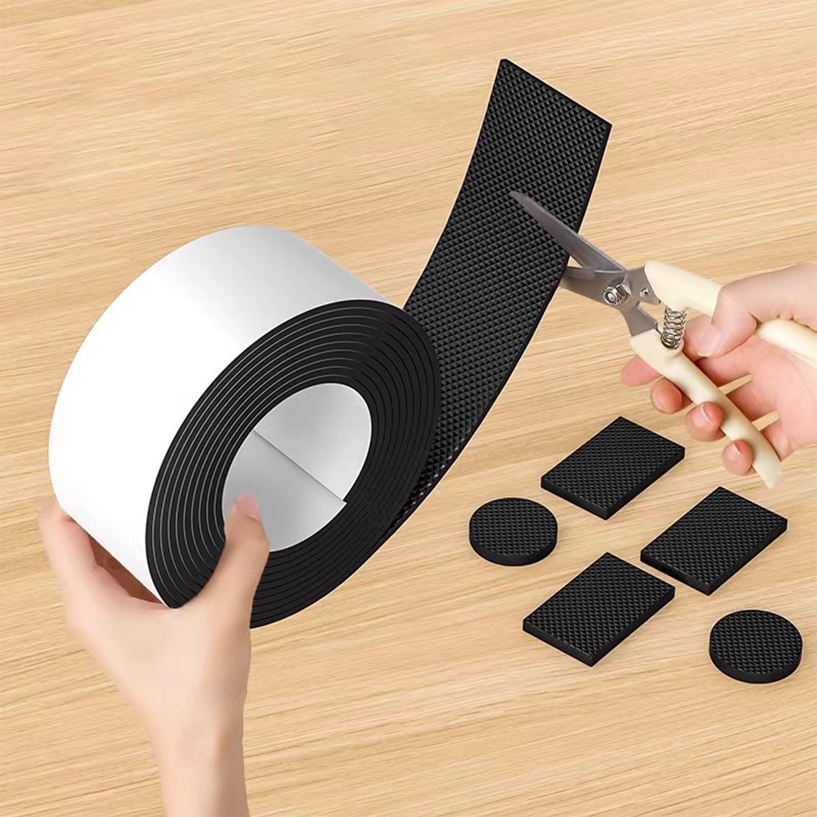 Self-adhesive and cuttable furniture foot pads, non-slip rubber ...