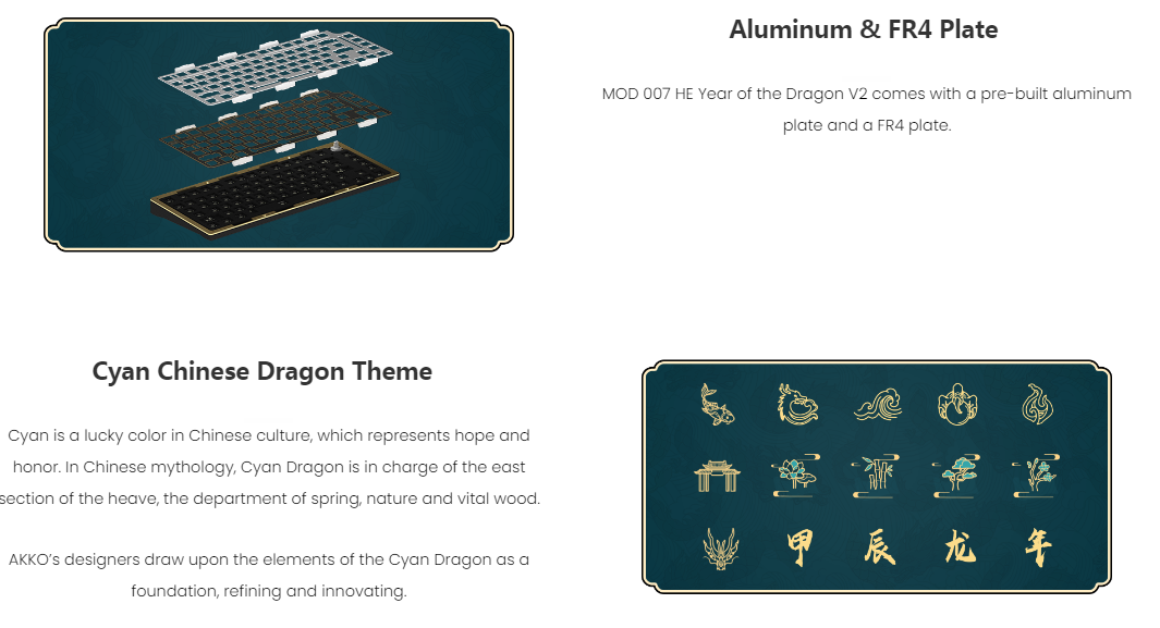 AKKO HE Year of Dragon Hot Swappable Wired Mechanical Keyboard with ...