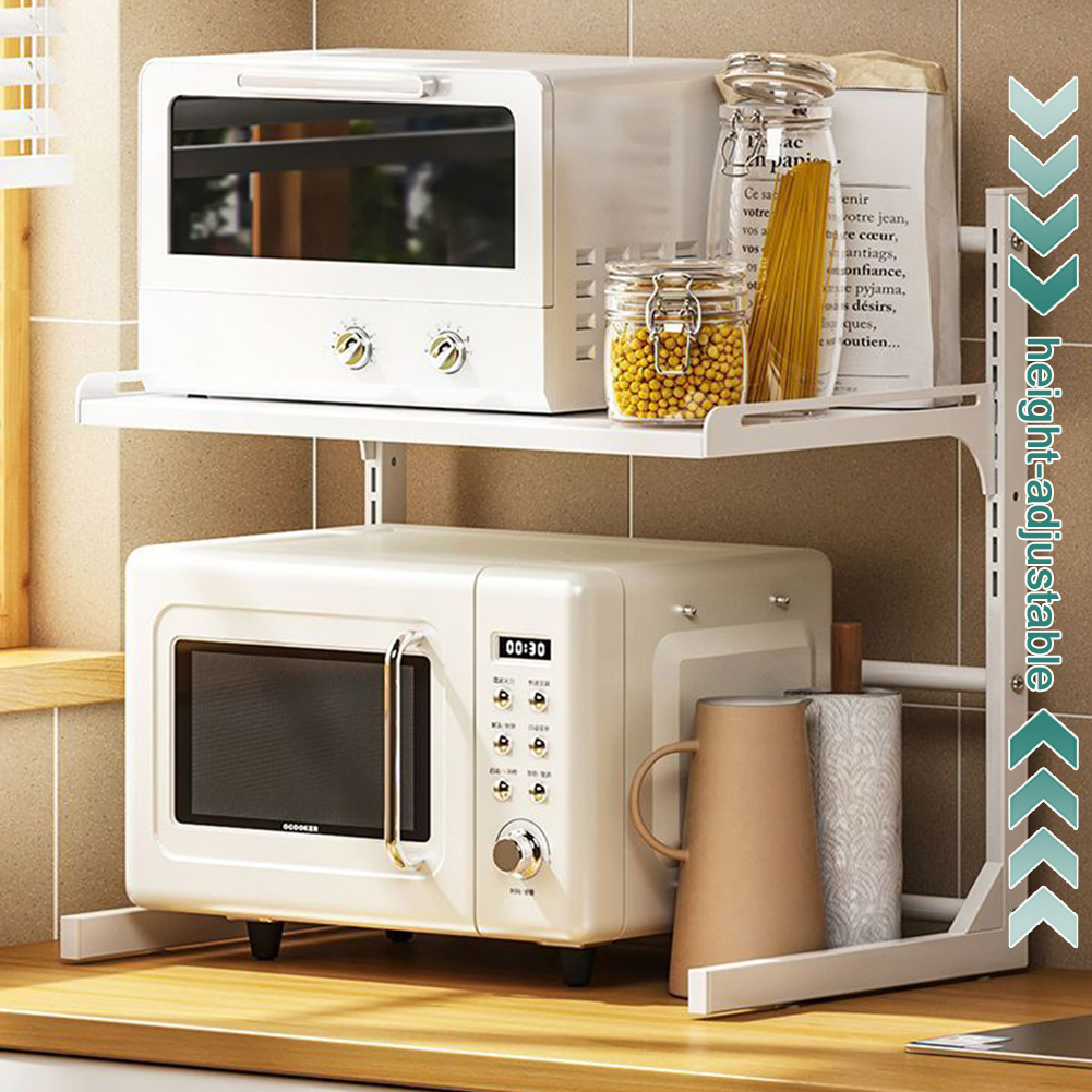 Ddouble Adjustable kitchen rack 2/3 layer microwave oven rack kitchen ...