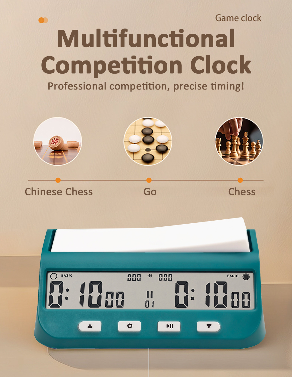 Newly Upgraded Chess Go Timer Professional Board Games Timer 5 Major ...
