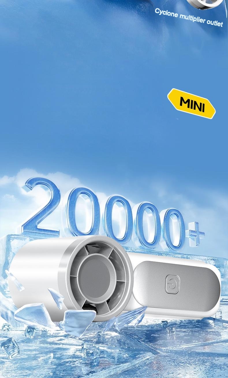 Smallest fan (2025 new) 3600mAh portable mini handheld turbo fan 3.5 ...