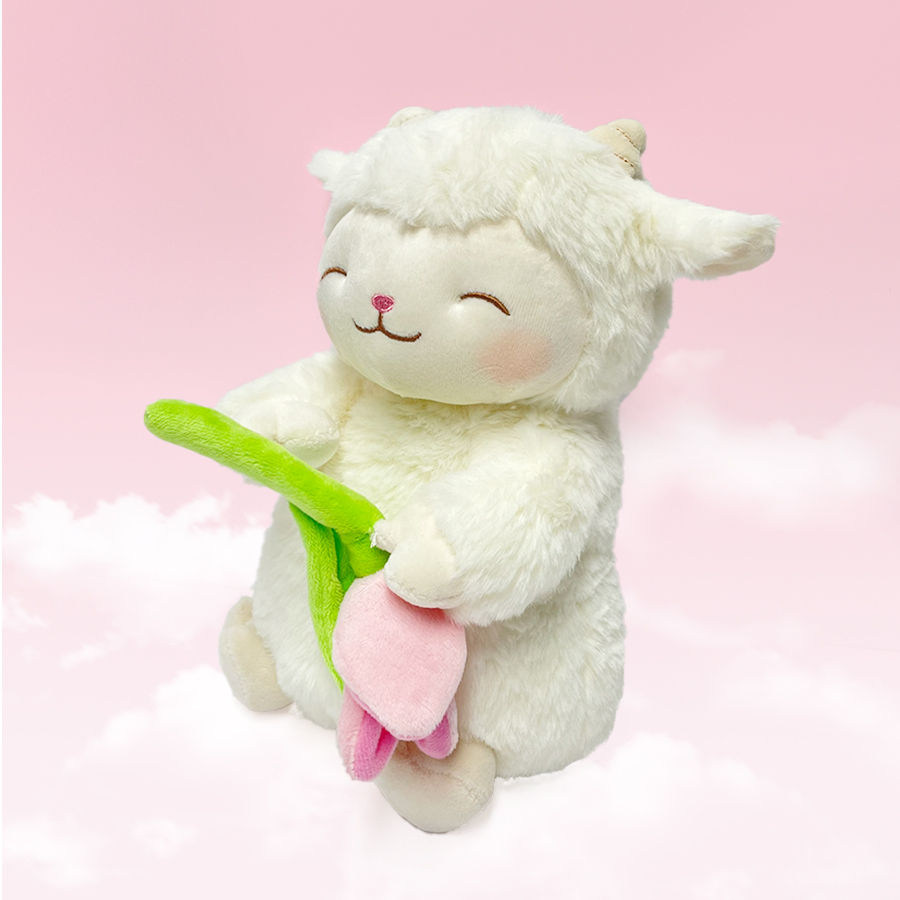 MINISO Sheep Series - Charming Warm White Lamb Plush Toy with A Sweet ...