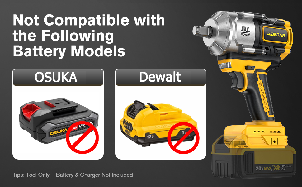 DAGMARA DIWR-500 High-Performance Impact Wrench, Aluminum Alloy Body ...