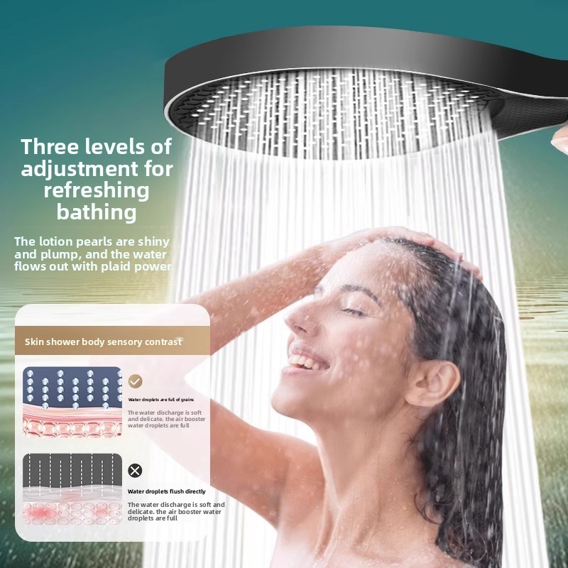 TSONG High Pressure Shower Head 15cm Large Panel Water Output Filter ...