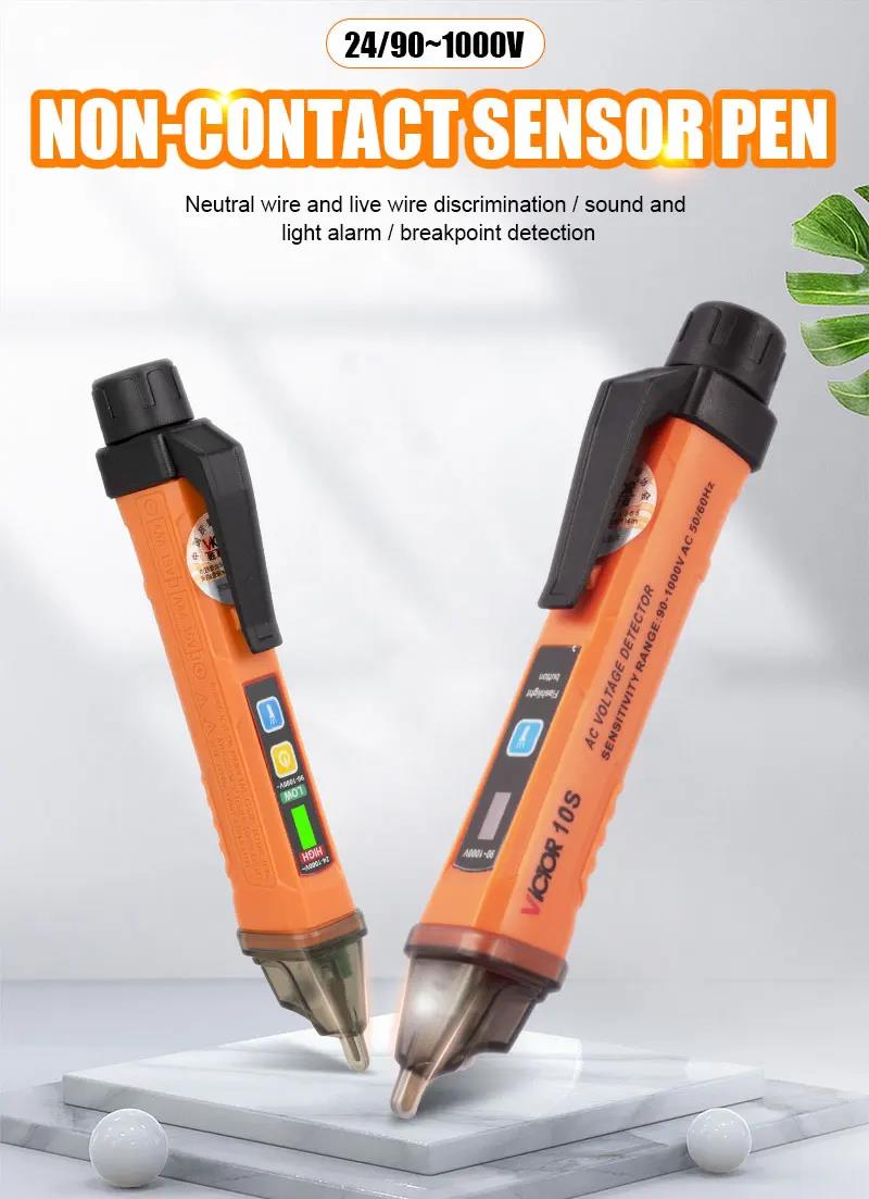 VICTOR VC10/11S Voltage Electric Volt Detector Test Pen No Contact ...