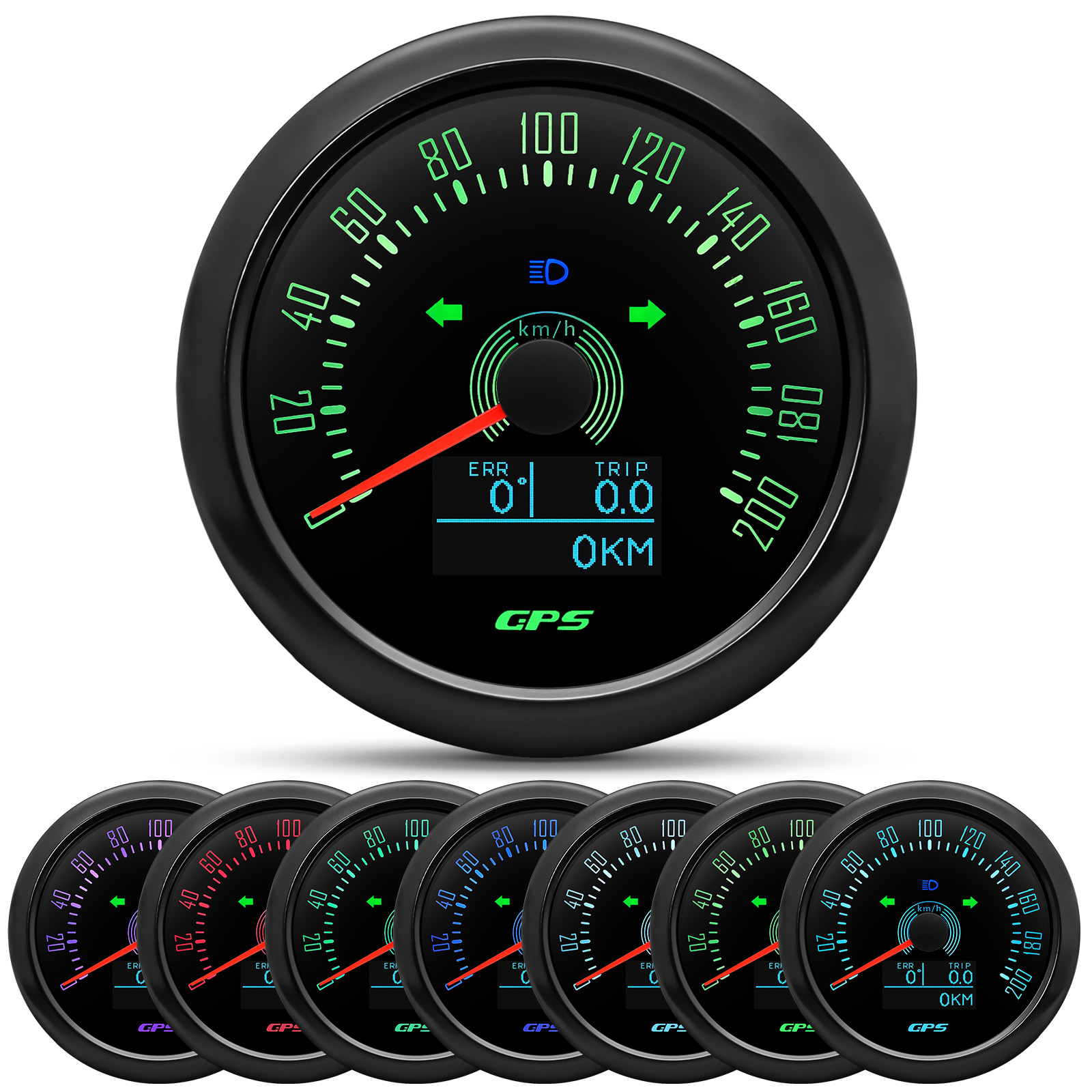 200 KM/H Car Speedometer 3 In 1 GPS Speedometer With COG TRIP Mileage ...