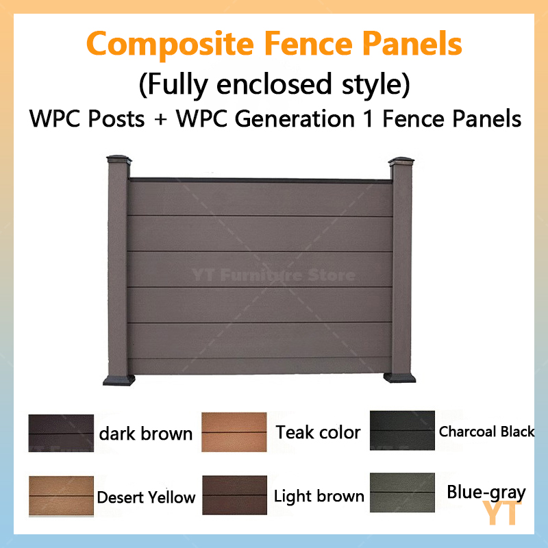 Outdoor Composite Wood Fence Panels Park Scenic Area Garden Courtyard ...