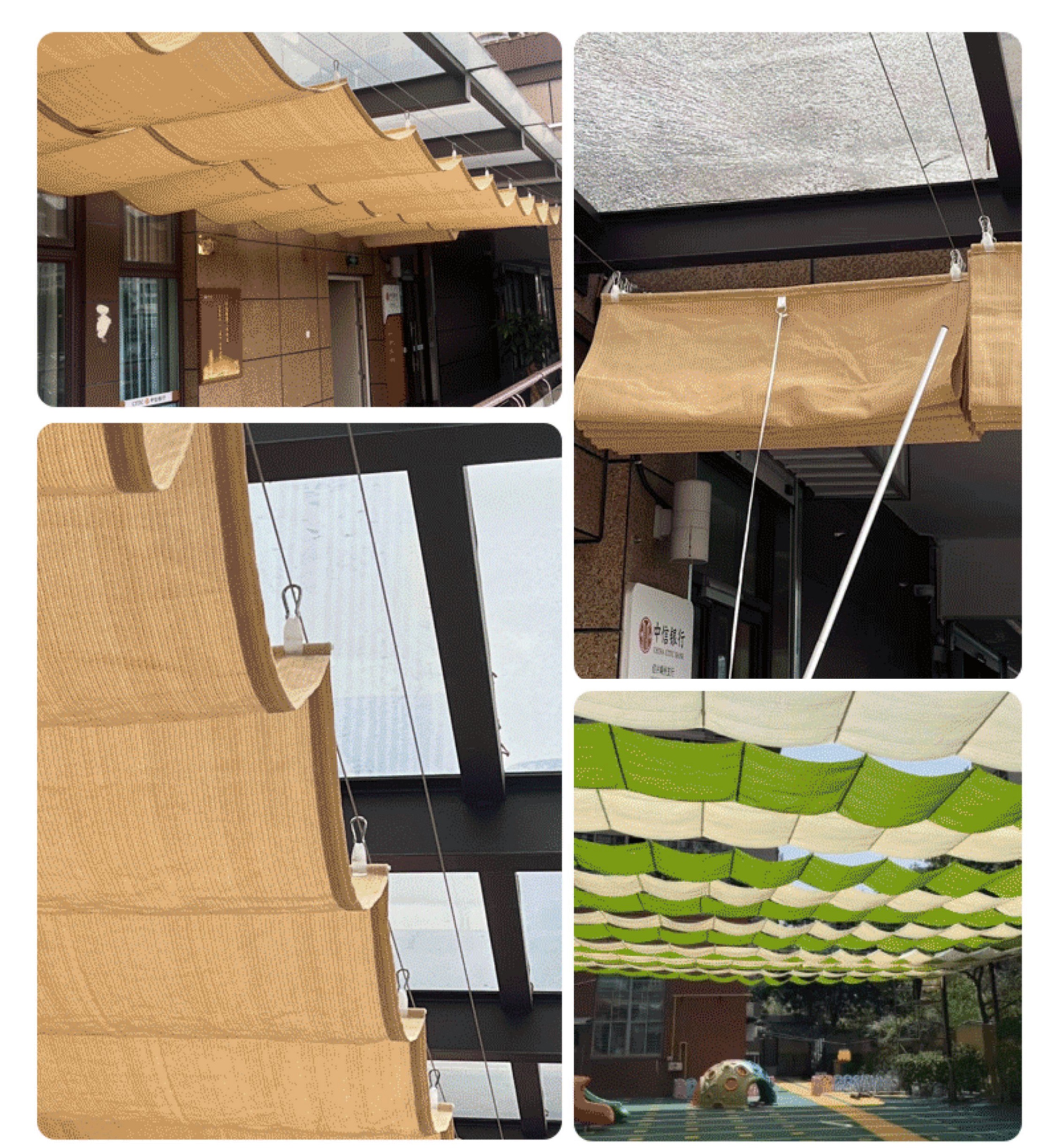 Portable retractable wave shaped sunshade canopy Folding sunshade ...