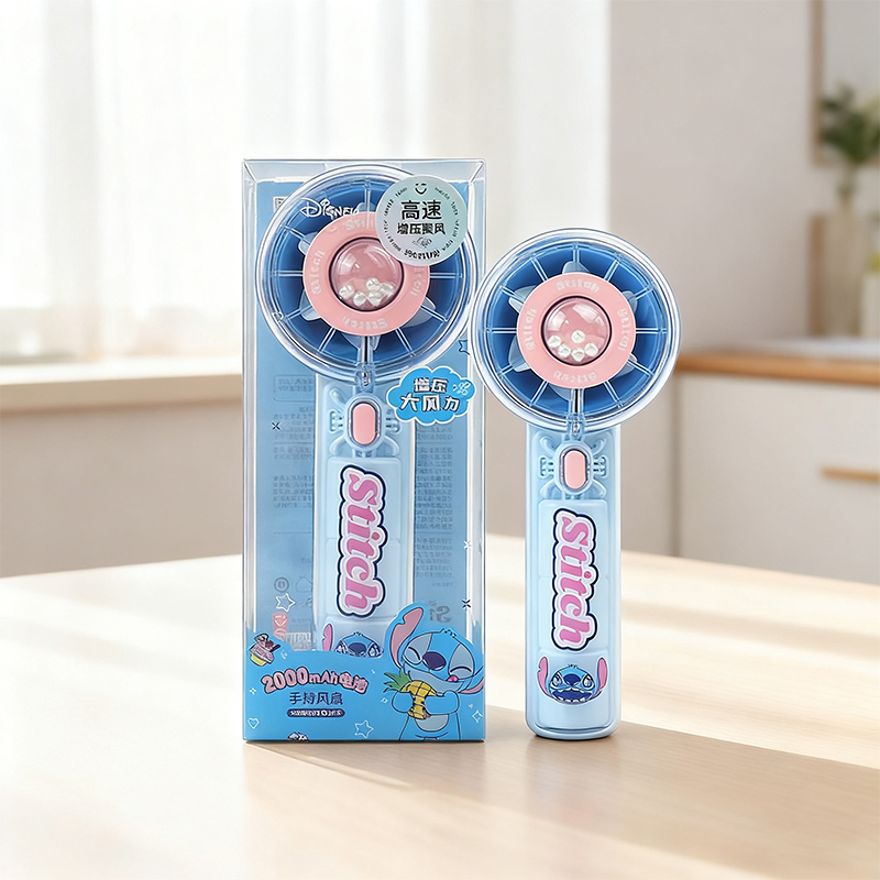 MINISO Disney Stitch Food Party Series Transparent Cooling Fan Turbo ...