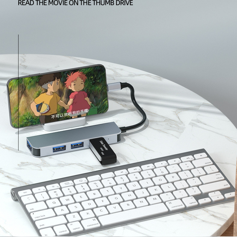 USB 4in1 Socket Laptop Tablet Distribution Device USB Port Extension ...