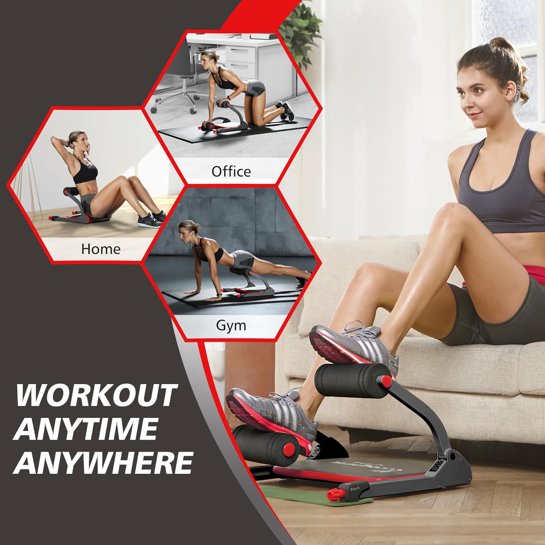 WONDER CORE Smart, Ab Machine, Ab Workout Equipment, Sit Up Machine ...