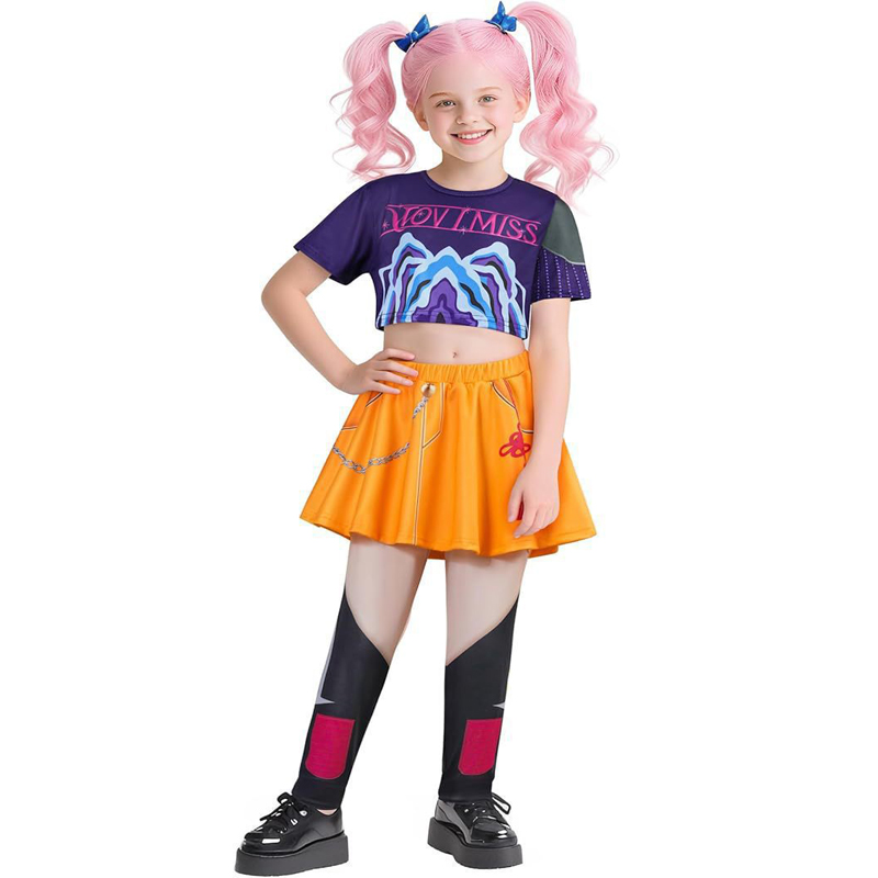 Anime KPop Demon Hunters Mira Zoey Rumi Cosplay Costume For Children ...
