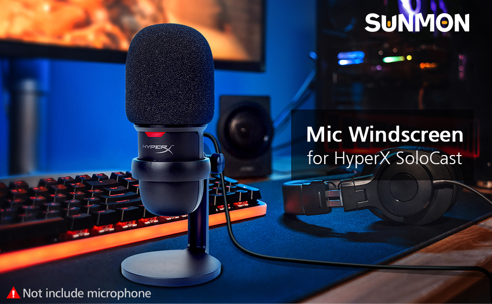 HyperX SoloCast Microphone Pop Filter - Gaming Mic Foam Covers | Shopee ...