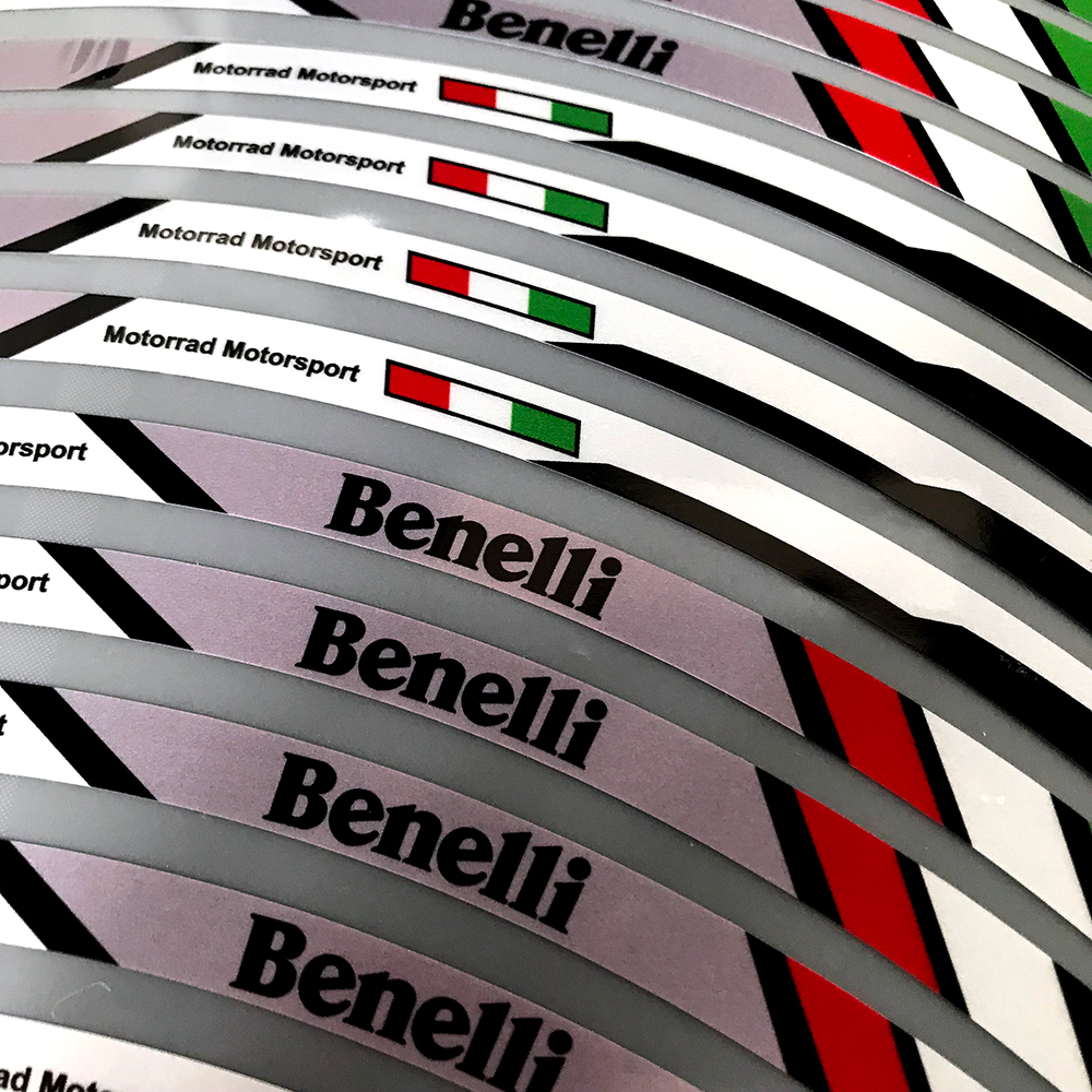 Benelli Rim Stickers Motorcycle 18 inch Wheel Hub Sticker Film Tire ...