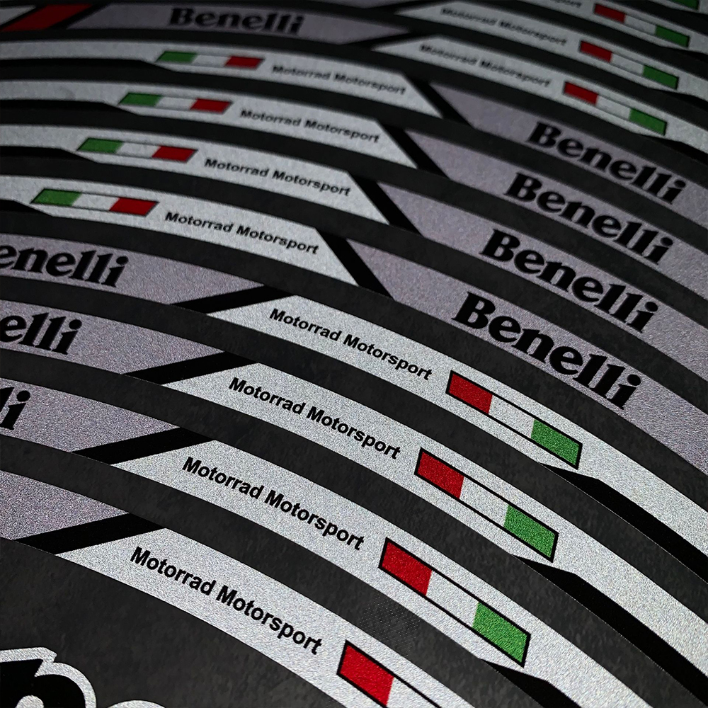 Benelli Rim Stickers Motorcycle 18 inch Wheel Hub Sticker Film Tire ...