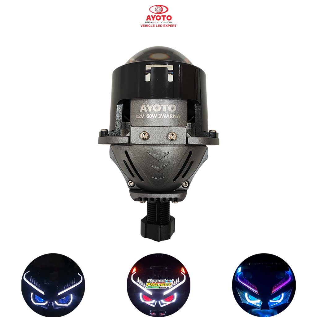 AYOTO BI LED light 2.5 INCH Projector lens with demon eye Custom ...