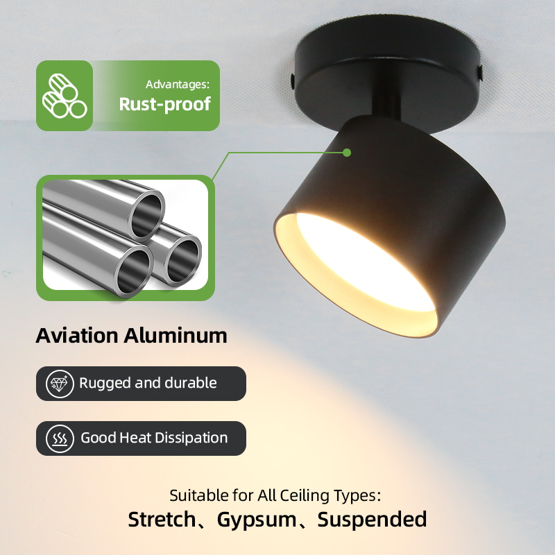 CANMEIJIA Tri-color GX53 Track Light free Replaceable bulb Spotlight 9W ...