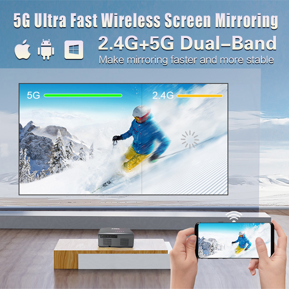 KONKA Projector 4K Android Smart LCD Commercial Projektor UHD1080P ...