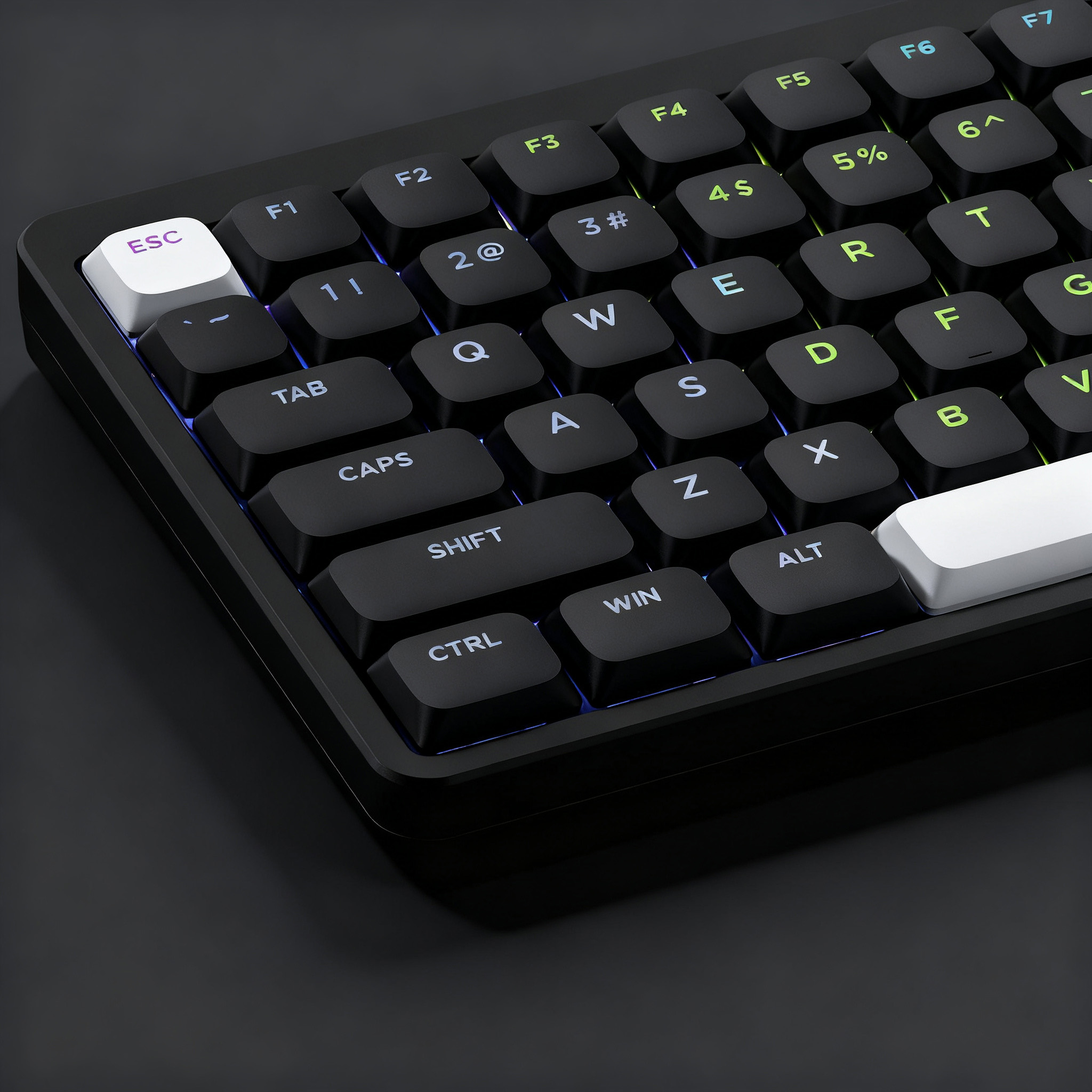 120-Key Low Profile Keycap Top Print Shine Through PBT Keycaps for MX ...