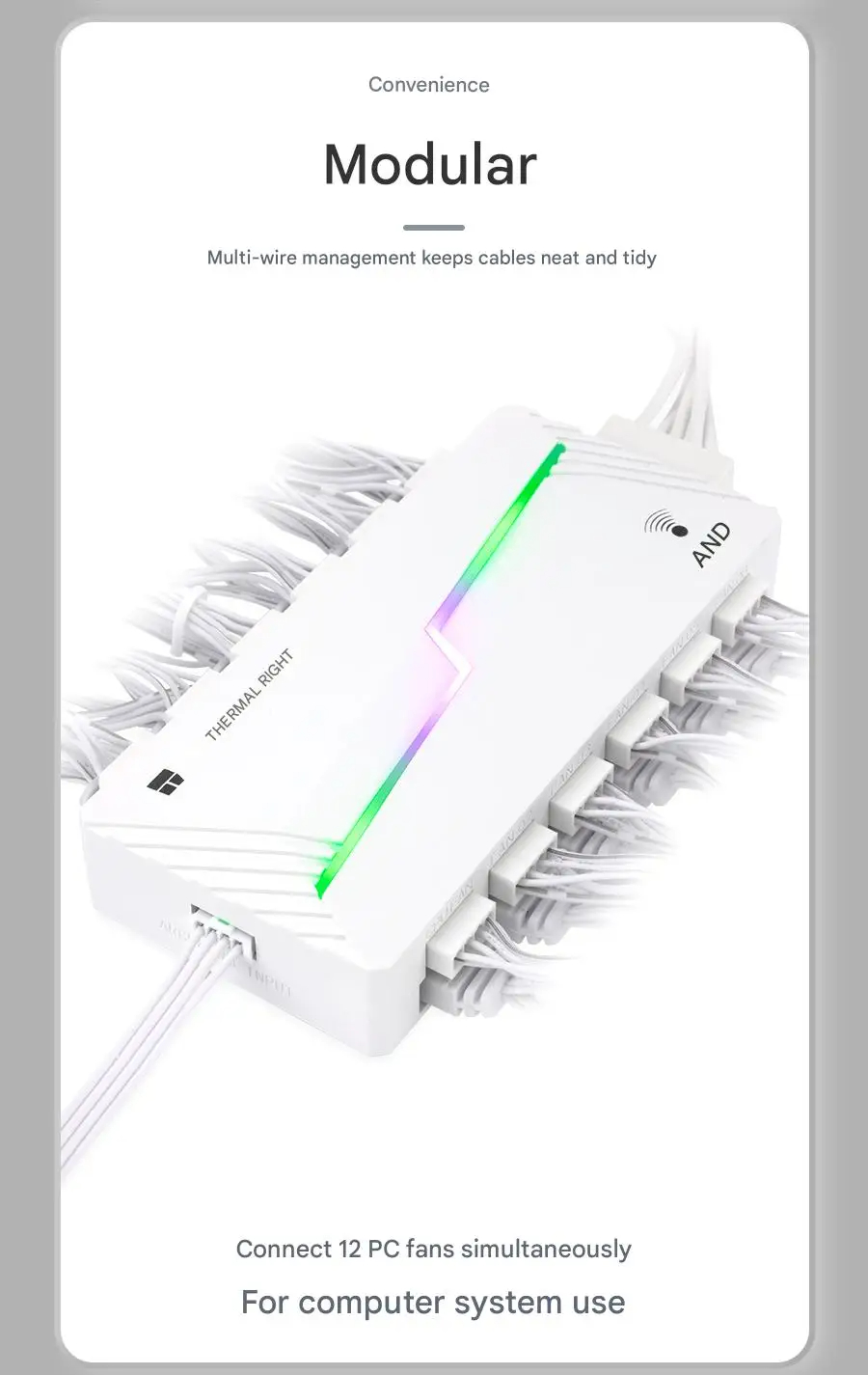 Thermalright TL-ARGB AND FAN HUB X12/X8 IR Fan PWM HUB X12 Wireless ...