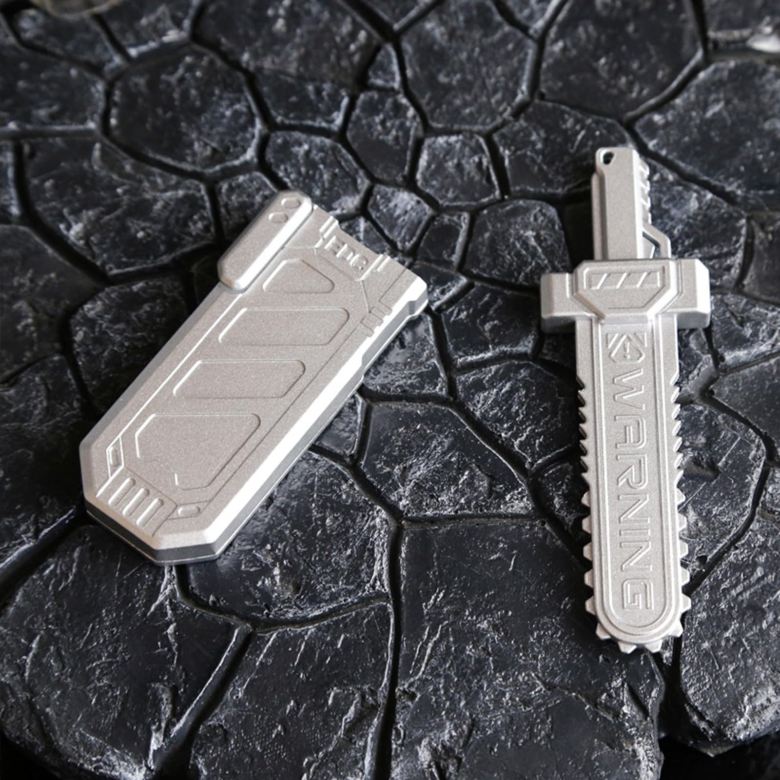 EDC Splitting Sword Fidget Sheath Magnetic Catapult Push Card Stress ...