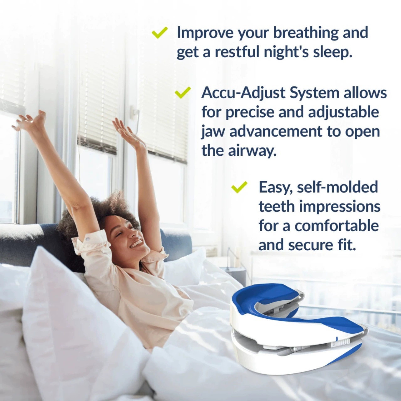 Adjustable tooth guard, anti-snoring, teeth grinding sleep device for ...