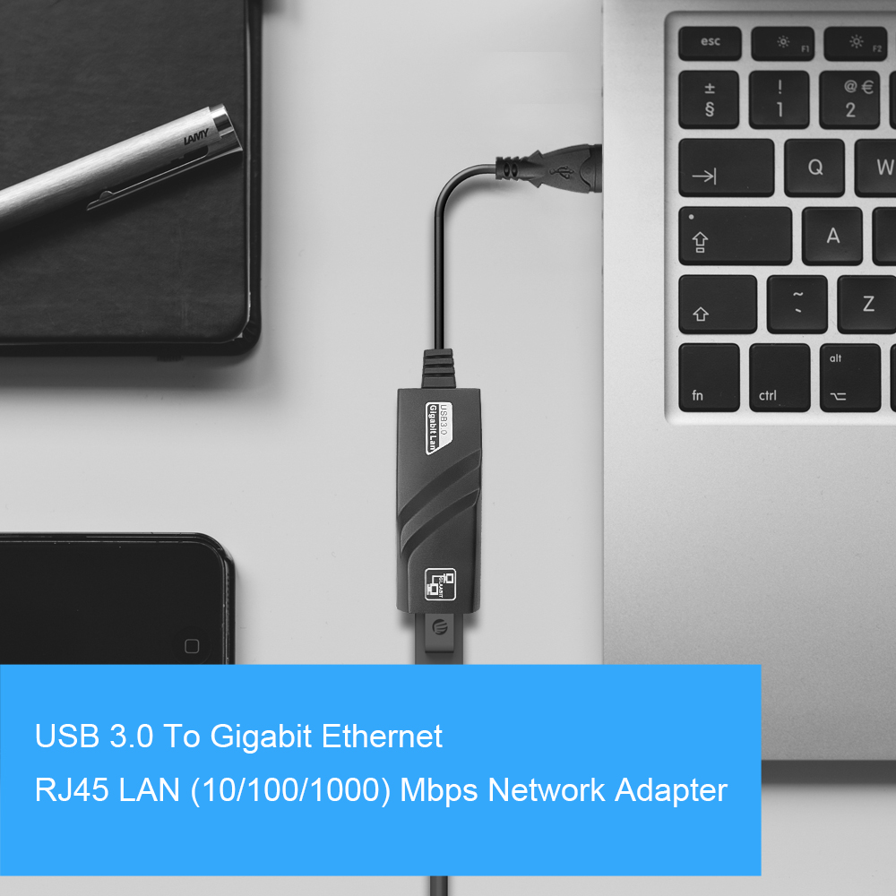 USB 2.0/USB 3.0 to RJ45 Ethernet LAN Network Card Adapter High Speed ...