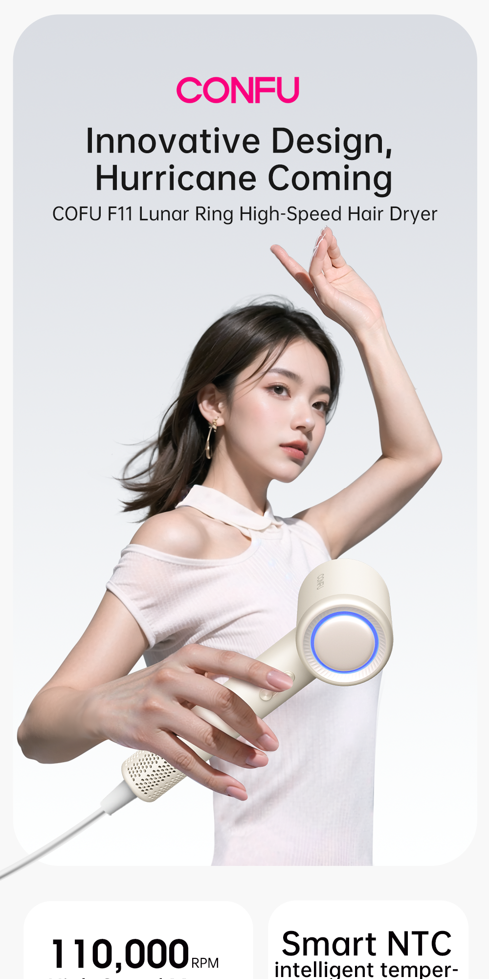 CONFU High Speed Hair Dryer F11 200Million Negative Ions Technology ...