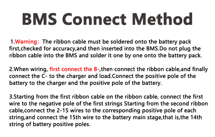 JIABAIDA BMS BT UART for 7S-14S LiFePo4 Li-ion 8S 12S 13S Battery 20A ...
