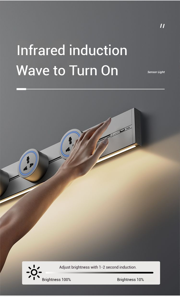 Induction Track Socket Induction Light with USB Track Socket Universal ...