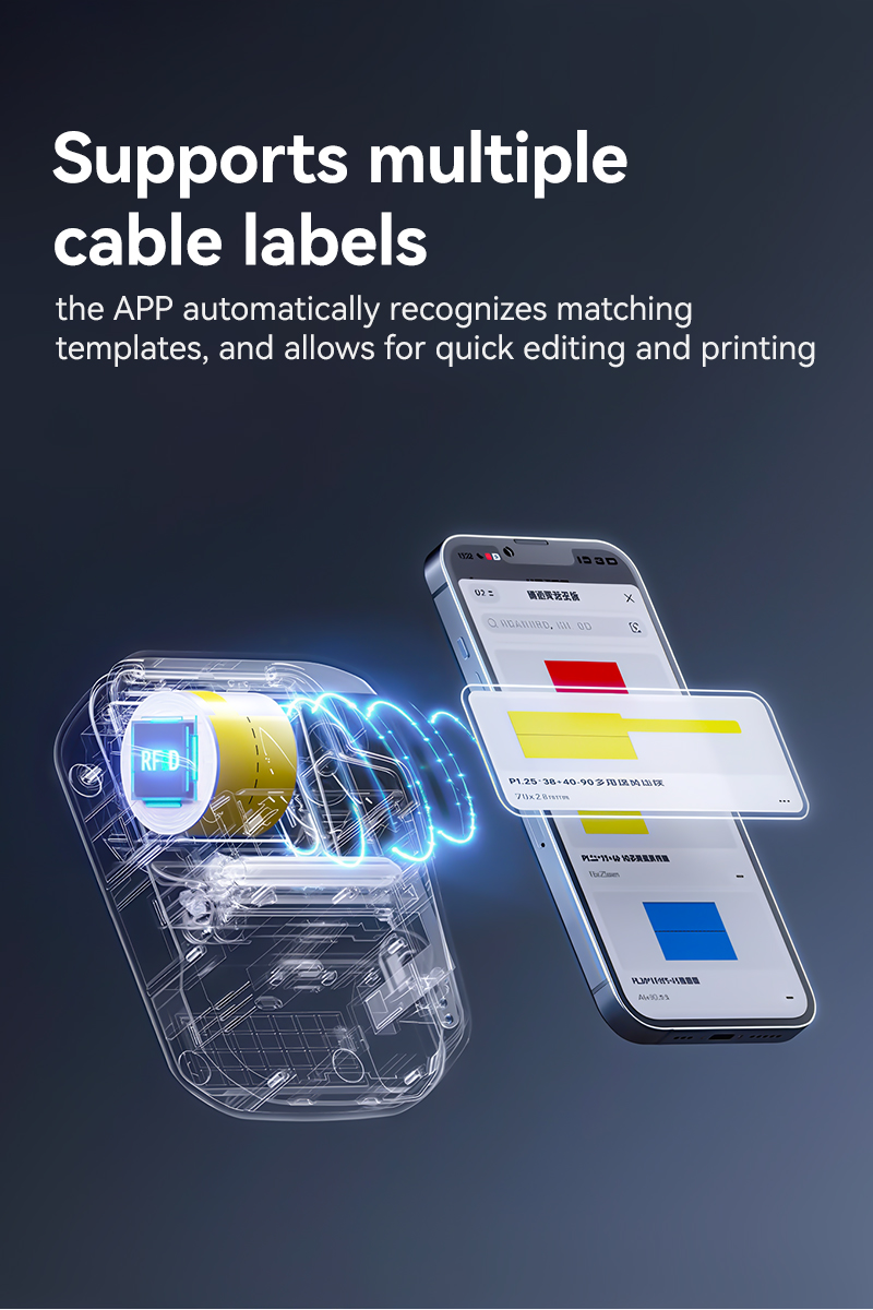Niimbot B1 label printer, cable label printer, computer room data cable ...