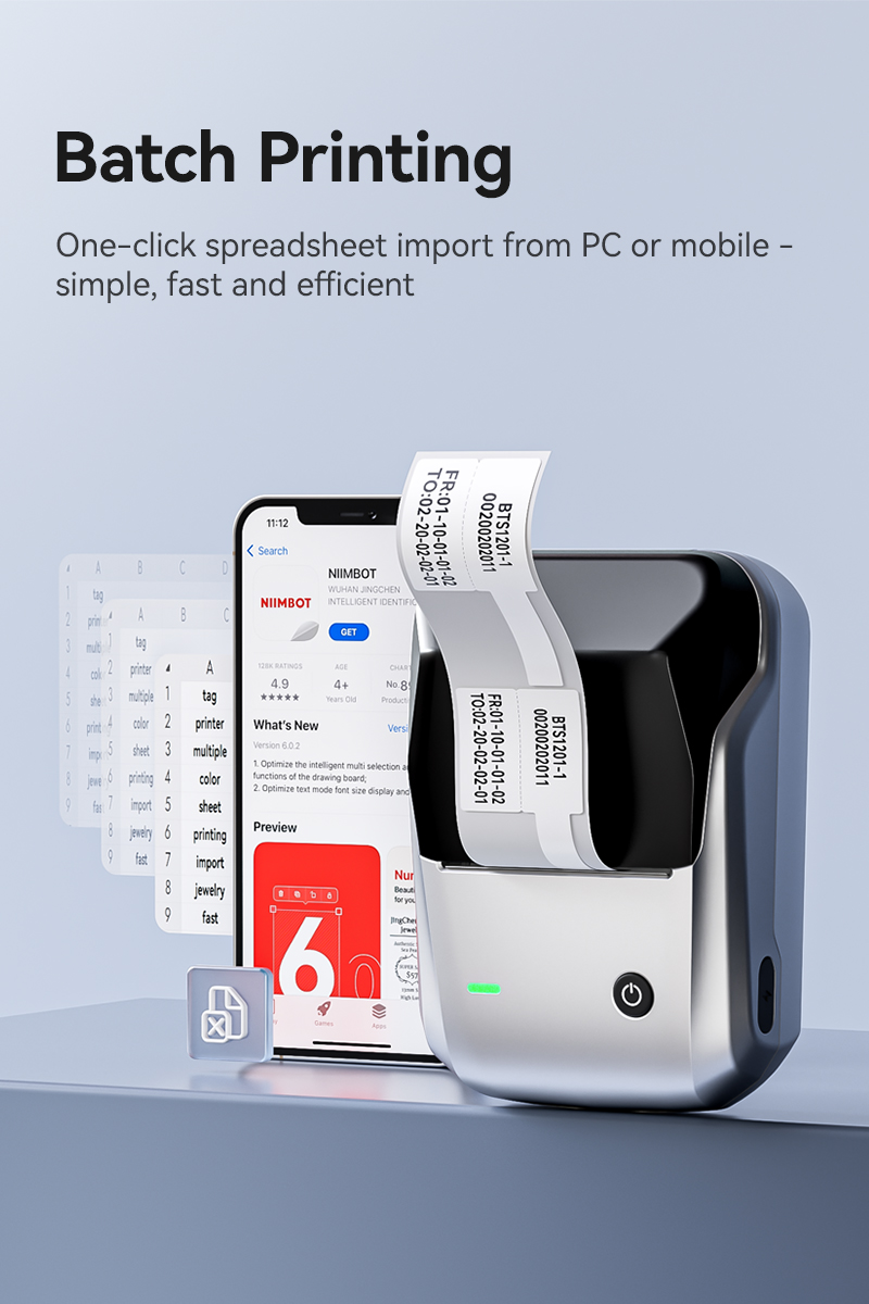 Niimbot B1 label printer, cable label printer, computer room data cable ...
