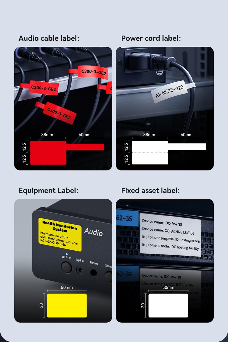 Niimbot B1 label printer, cable label printer, computer room data cable ...