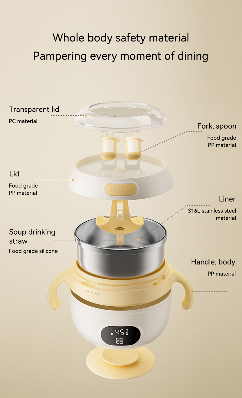 URINGO Baby Thermostat Bowl Complementary Food Warming Machine Fast ...