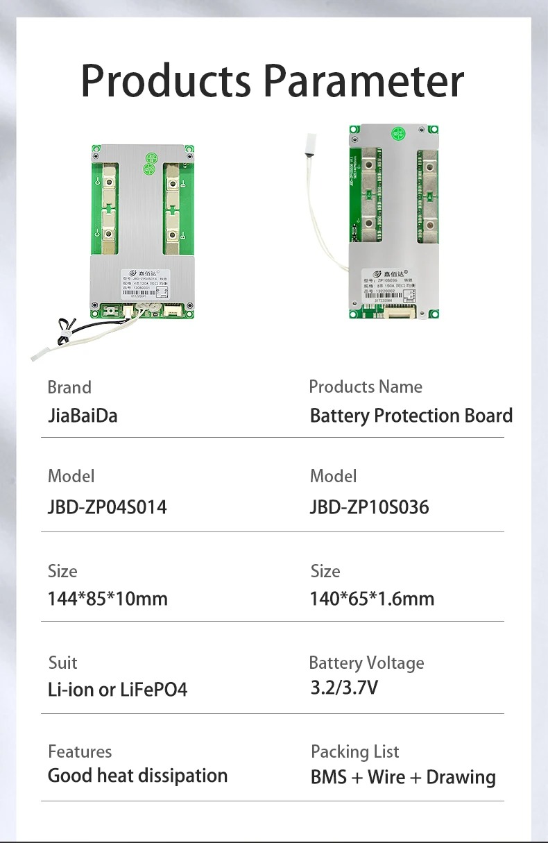 JBD BMS 8S 24V Lifepo4 80A 100A 120A 150A JIABAIDA Battery Management ...