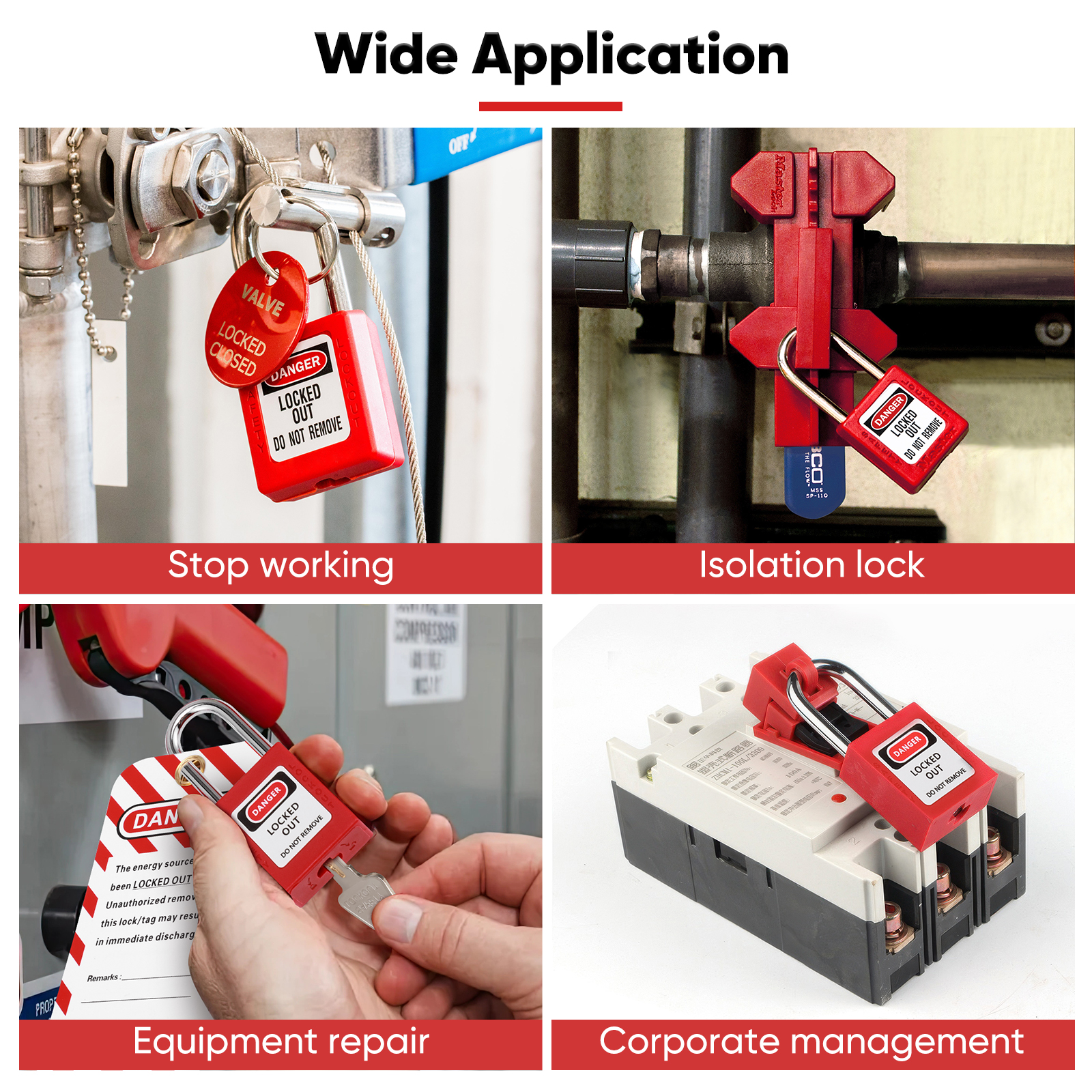 【Local delivery】Lock Off Kit For Electricians,Safety Lockout Padlock ...