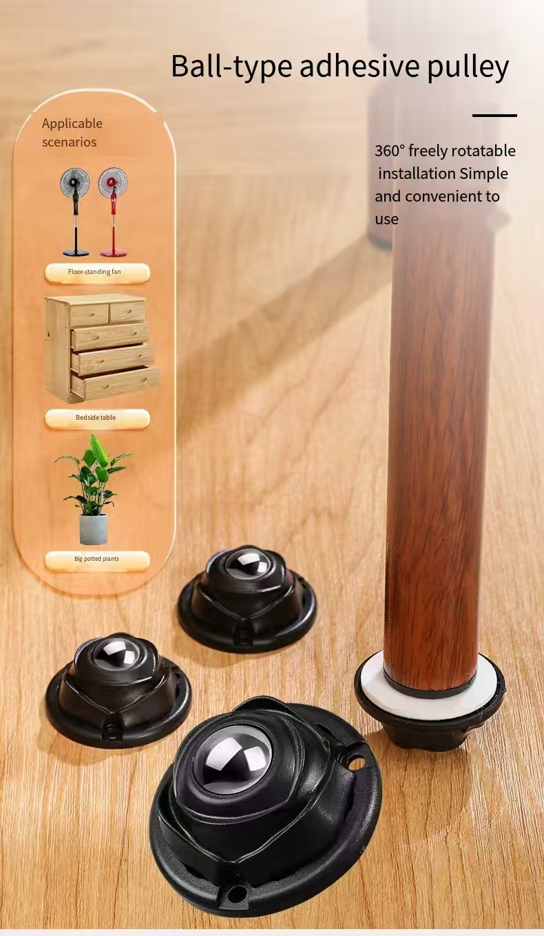 Universal Wheel Movable Pulley Base Perforation-Free Roller Furniture ...
