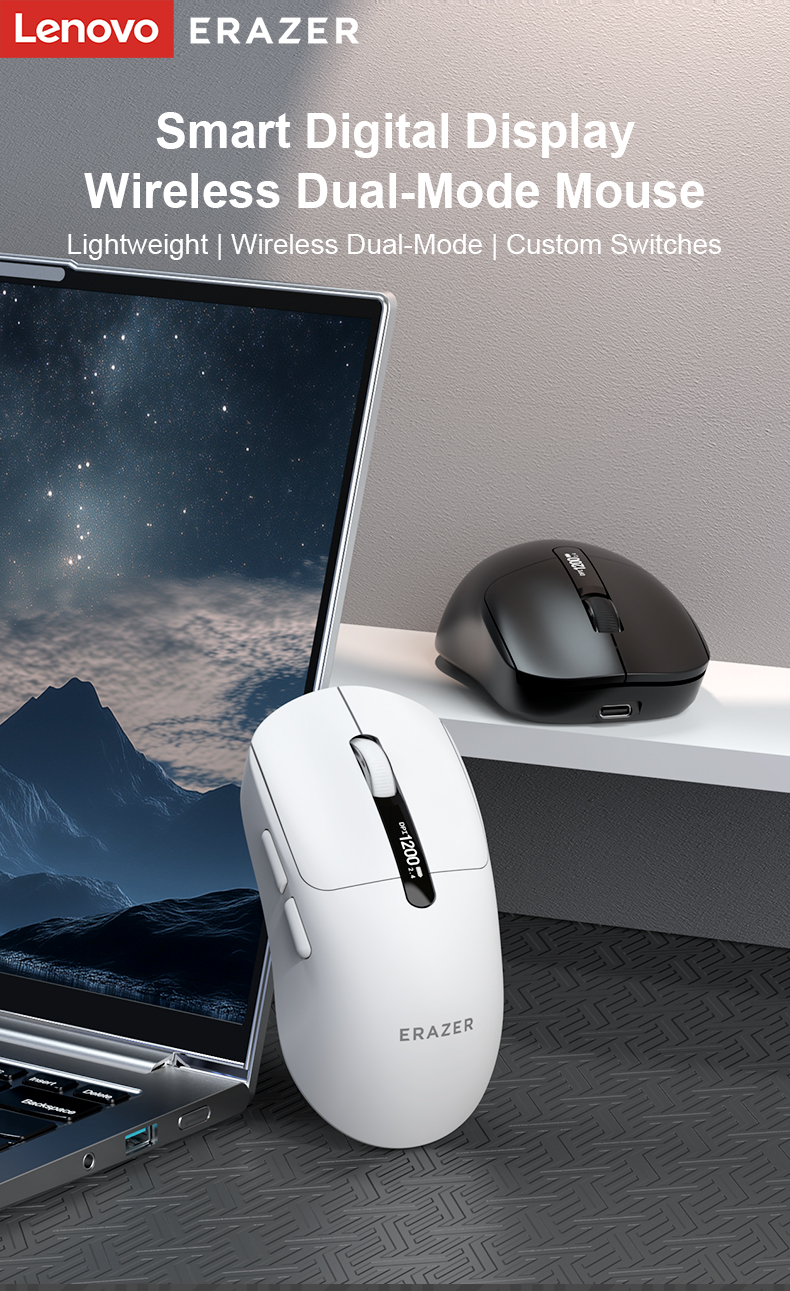 Student Essential Lenovo Erazer Wireless Bluetooth Mouse - Quiet Dual ...
