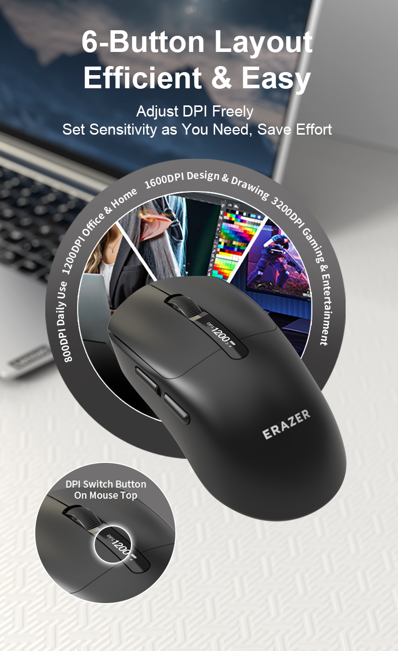 Student Essential Lenovo Erazer Wireless Bluetooth Mouse - Quiet Dual ...