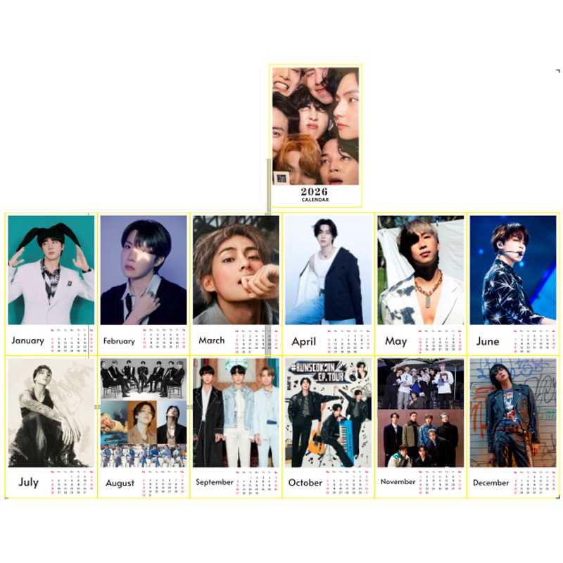 2026 BTS Bangtan Boys Seventeen Stray Kids SVT (G) I-DLE Star ...